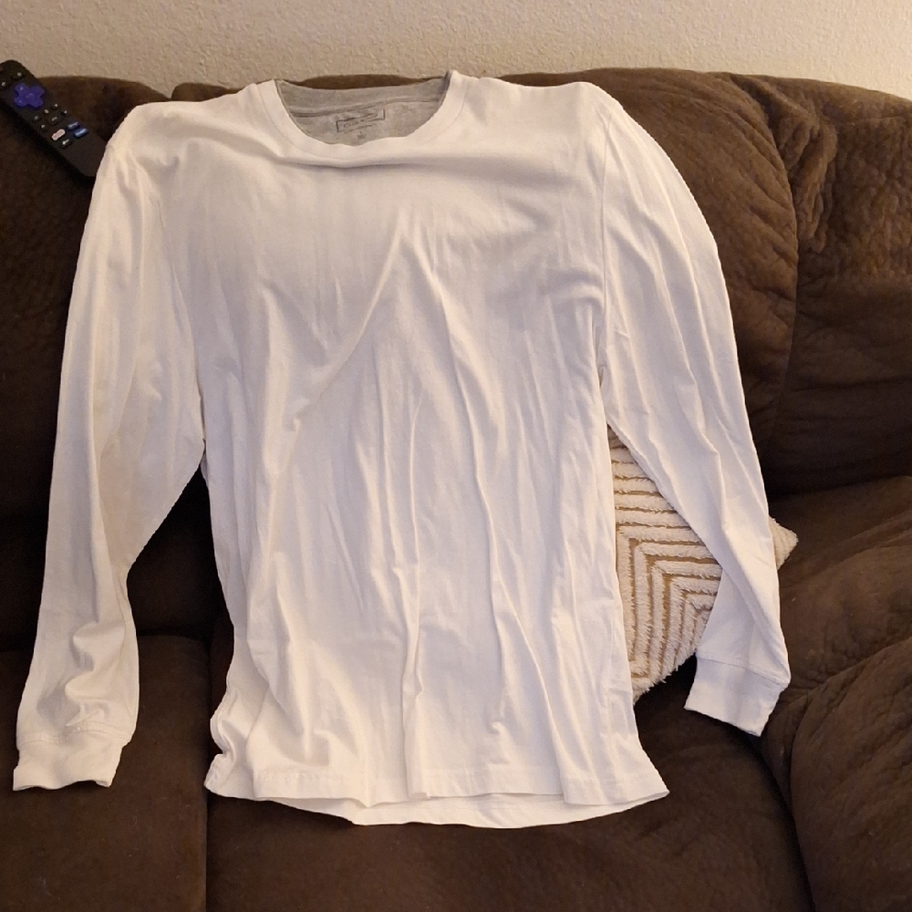 Club Room White Long Sleeve Tee